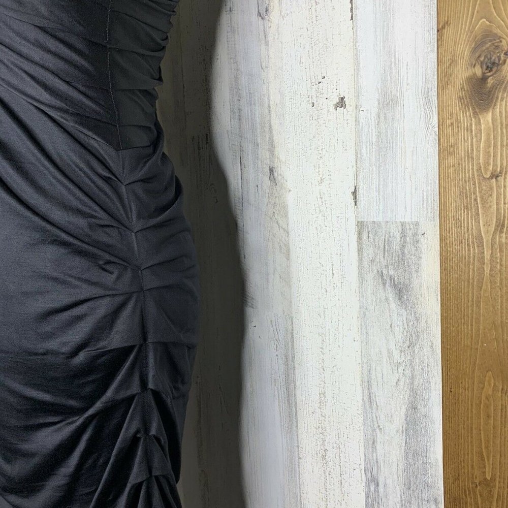 Christian Cota black gathered draped slim size 6 - Picture 5 of 7